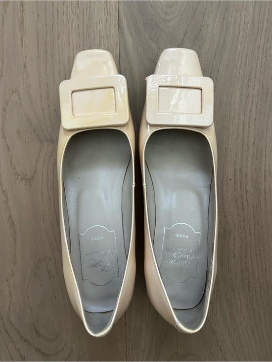 Roger Vivier Shoes - Roger Vivier “Belle” Patent Square-Toe Pumps Size 36